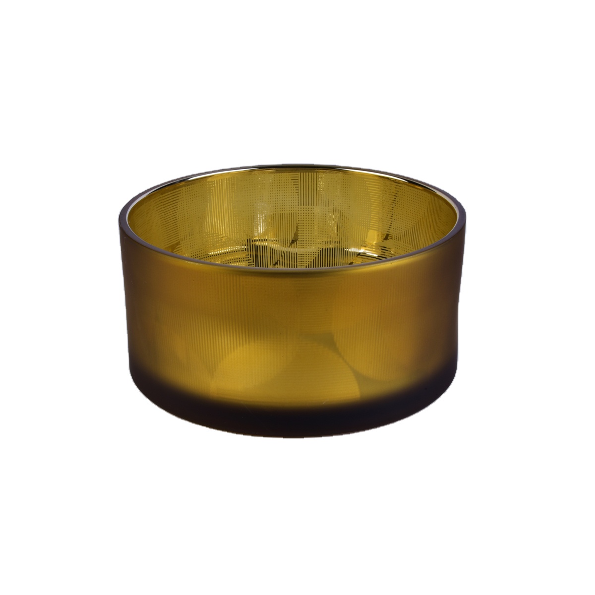 Manufacturer Factory price large golden custom glass candle jars 10oz 14oz