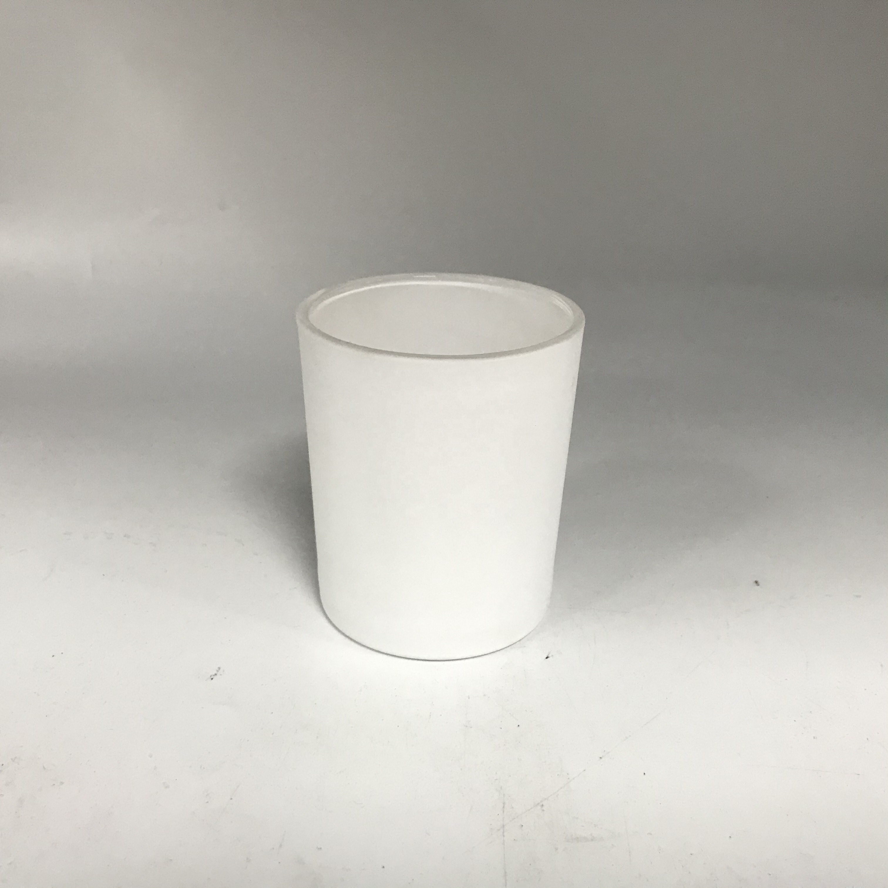 matte white 5oz glass candle jars