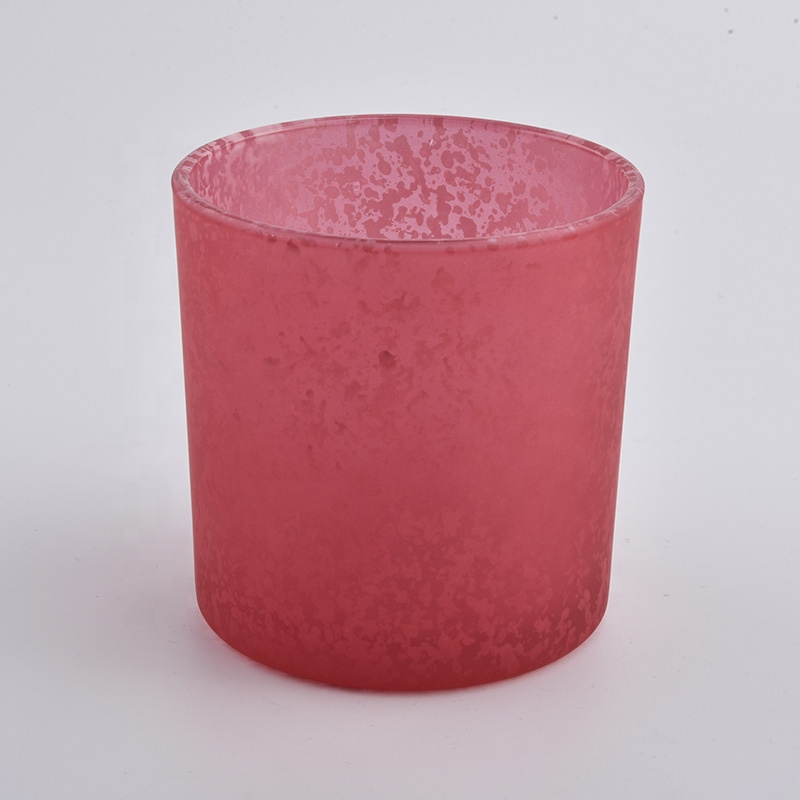 rose pink glass cande jars wholesale candle vessels