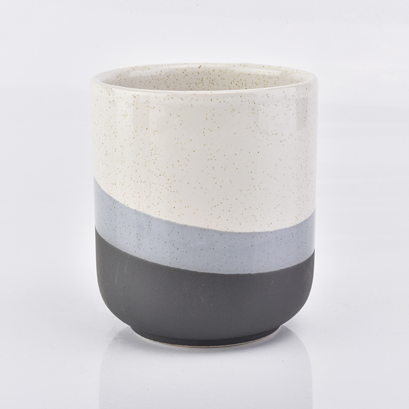 mix color ceramic candle vessel,  ceramic candle holder home decor