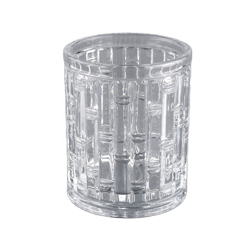 Geo cut glass candle Jar For Candle Making