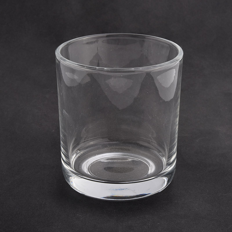 10oz empty glass candle jars with round bottom