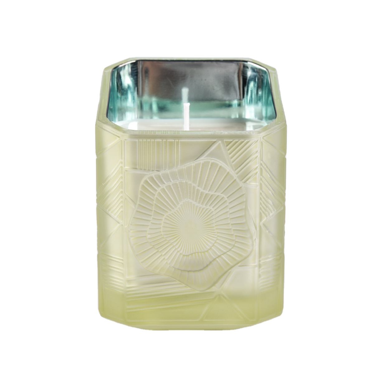 Hot sales Suppliers luxury square Glass candle jar holder