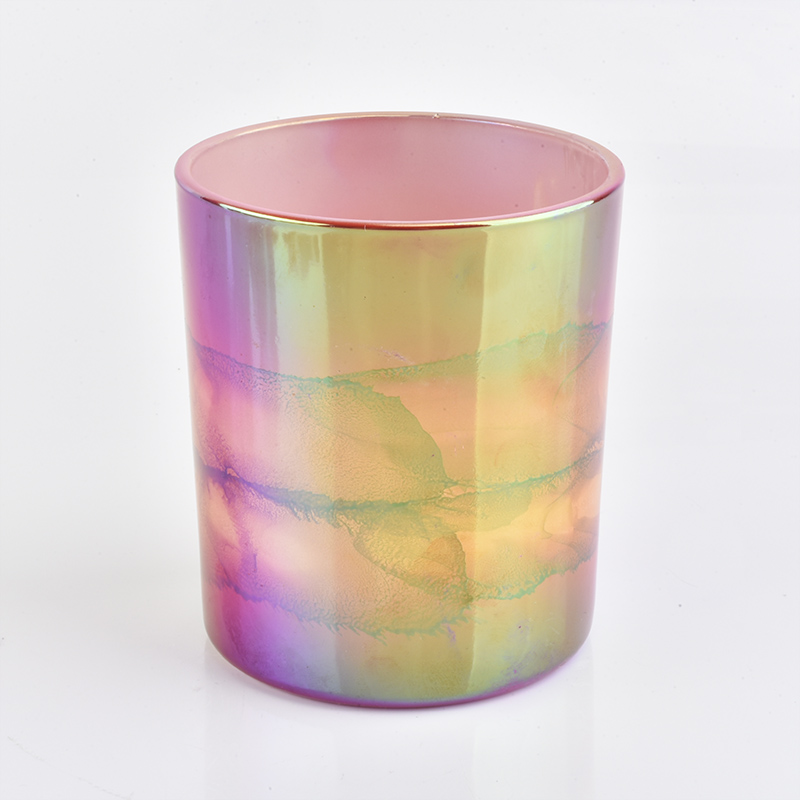 unique glass container for candle making, beautiful glass candle holder for home decor