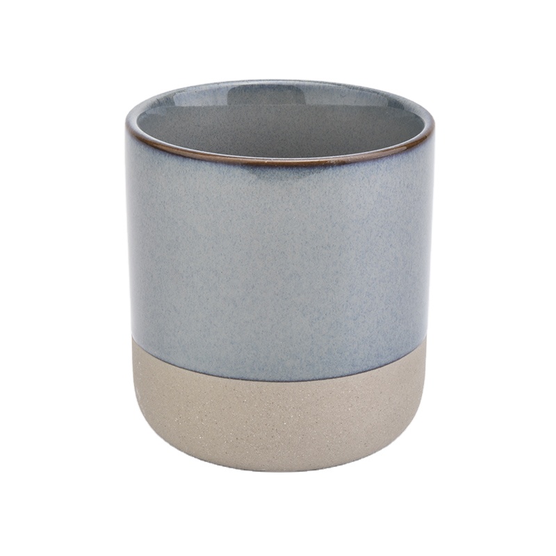 color glazed ceramic candle vessel curved bottom candle jar 12oz