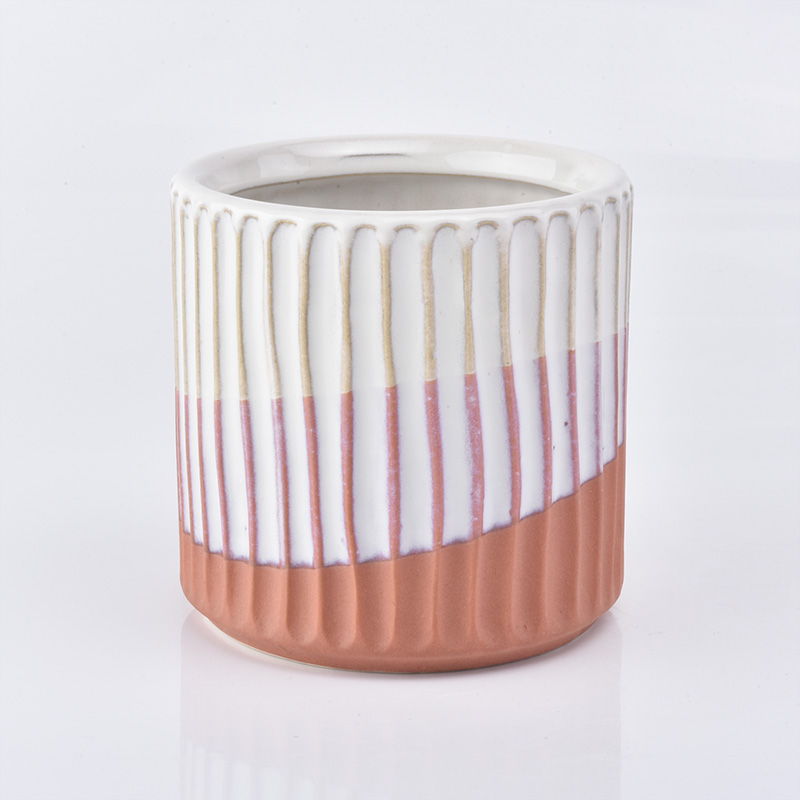 decorative ceramic jar candle container, 16 oz ceramic candle holder