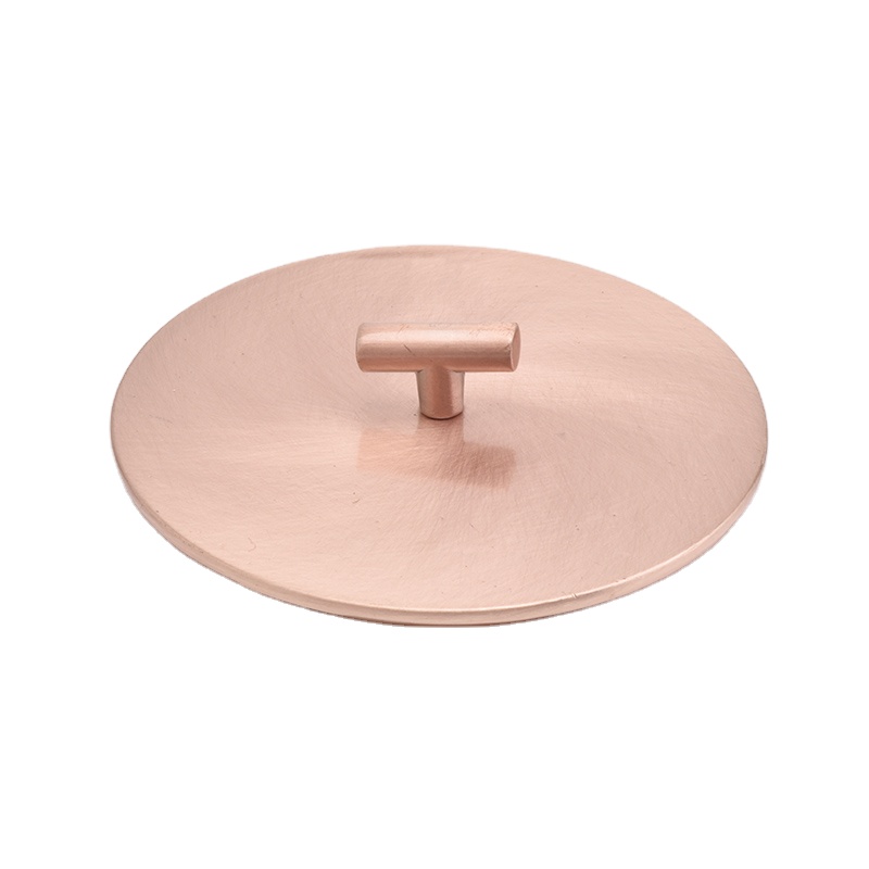 T design Custom round pink metal lids cover for candle jar holders