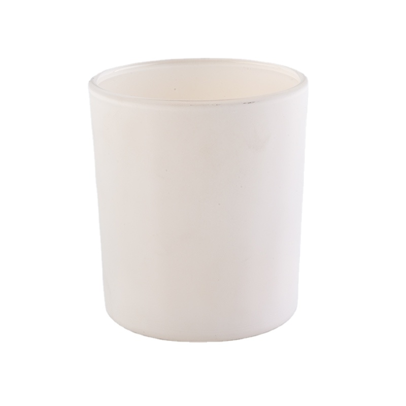 12 OZ matte white glass  candle container, votive candle holder