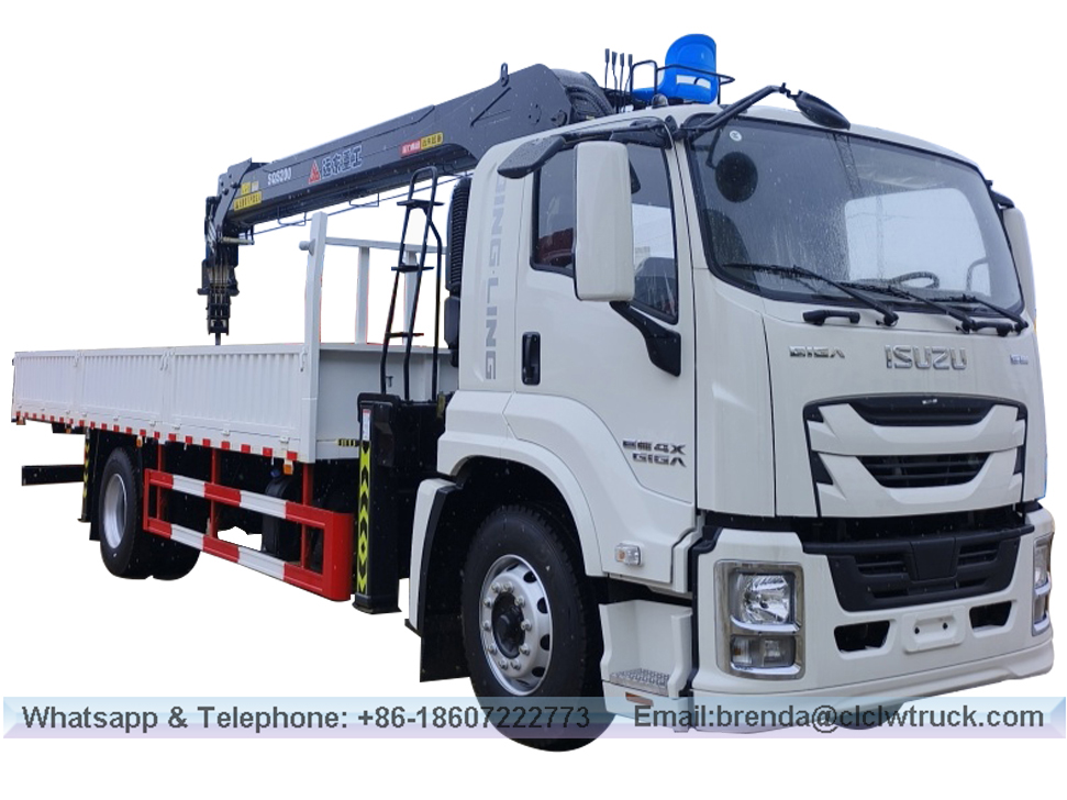 Isuzu Single Bridge 8 Ton Truck Crane para venda