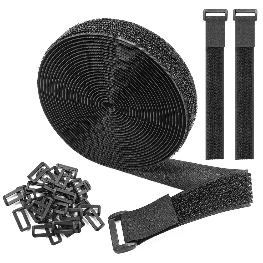 Soft and Durable 2 In 1 Hook Loop Fastening Strap with Plastic/Metal Buckle