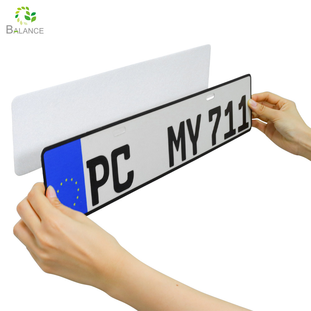 Number plate sticky pads car license plate holder with hook and loop