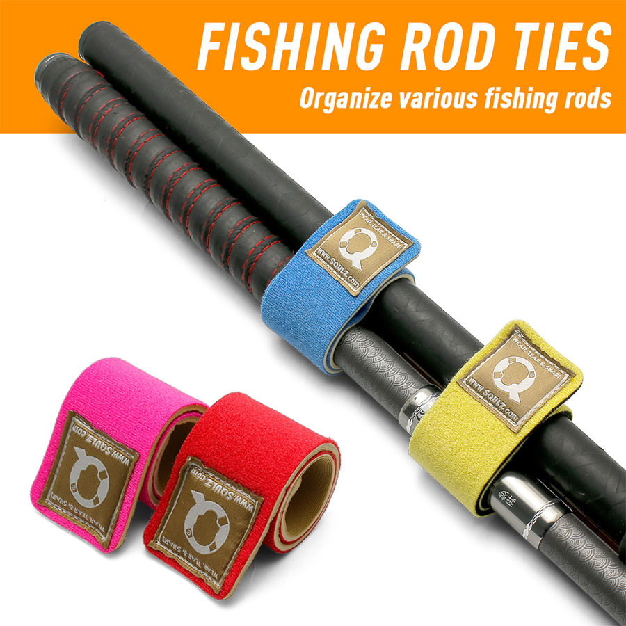 Fishing Rod Strap Fishing Rod Hook and Loop Ties Strap Colorful Outdoor Sports Strap