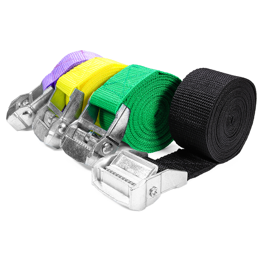 Multi-Purpose Cargo Restraint Straps Distributor - Heavy Load Bungee Tie-Down Kits with Steel Buckles for Vehicle Security