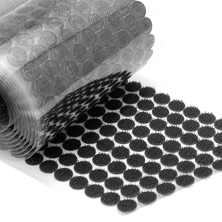 Die-Cut Hook and Loop Dots Manufacturer Wholesale Supplier for Industrial and Commercial Use with Strong Adhesive Backing