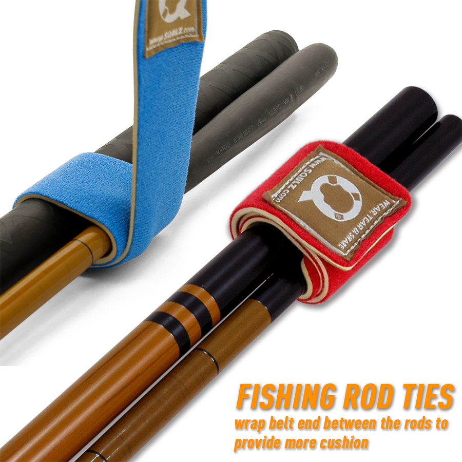 Customizable Neoprene Fishing Rod Carrier Straps Wholesale Fabric Design Fishing Accessories