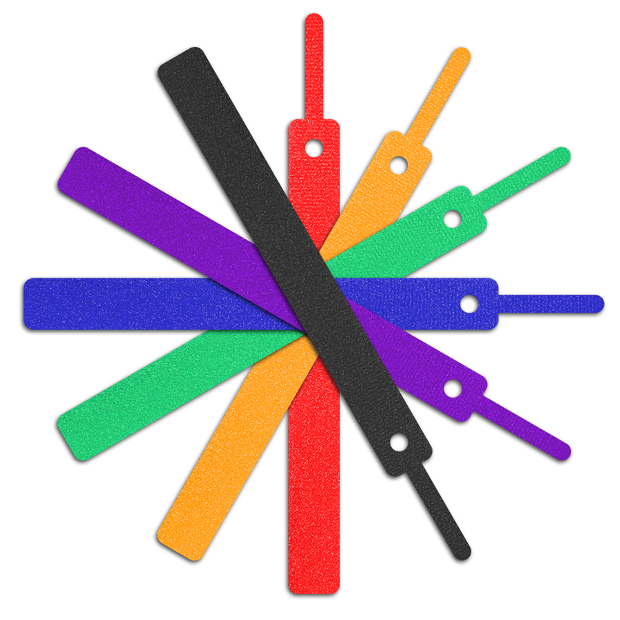 Back to Back Hook and Loop Cable Ties Multicolor Reusable Fastening Straps Wholesale Industrial Strength Binding Organizer