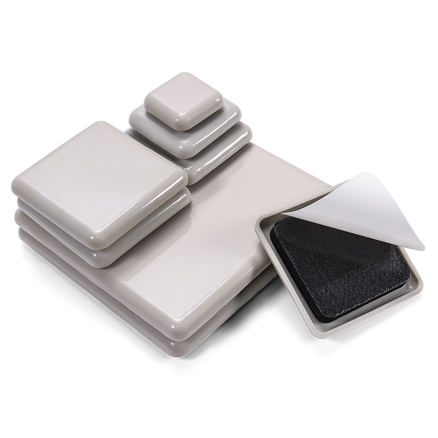 Adhesive PE Furniture Sliders Pads Self Stick Non Slip Chair Leg Floor Protectors For Carpet Hardwood Tile Laminate Floors Movers Wholesale
