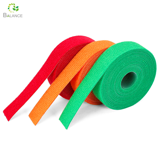 Rollo de cable multicolor de gancho y bucle de espalda a espalda y bucle