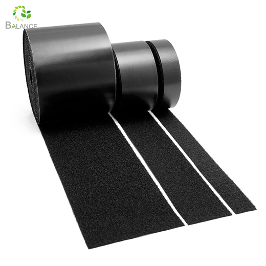 Fabricante Suministro directo de 2 pulgadas Hook auto adhesivo y cinta de bucle Película transparente de respaldo de película fuerte para uso industrial en el hogar