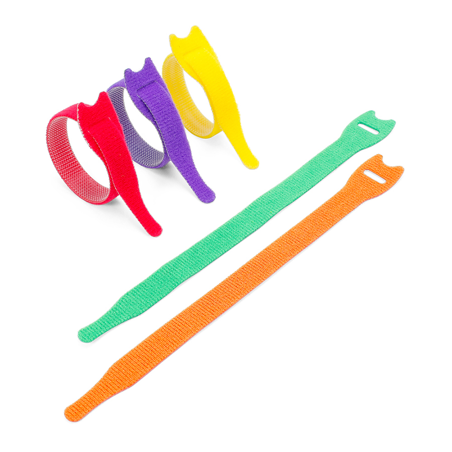 Buntes Nylon -Rücken -an -Rücken -Haken- und Schleifenkabelbindungen für Kabel- und Kabelmanagement -Streifenlieferant