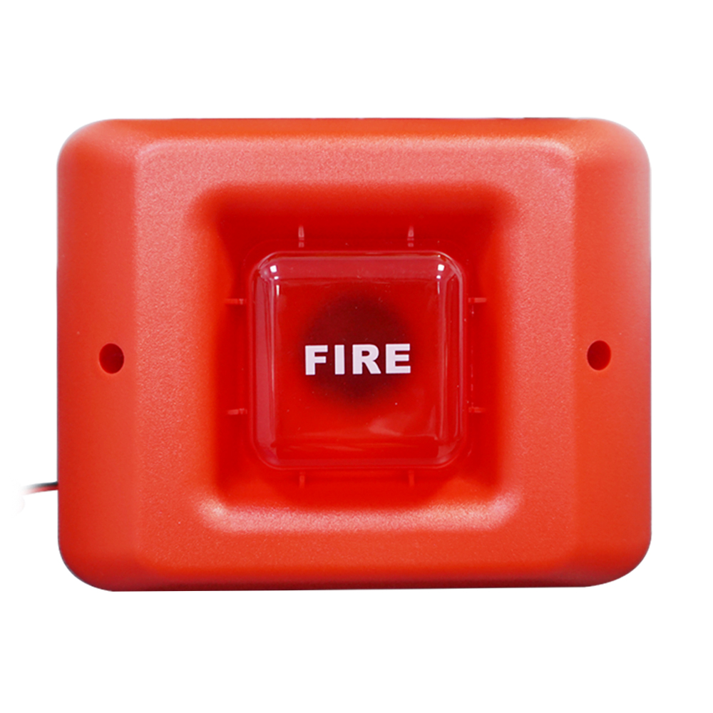 Sirena con luce stroboscopica per allarme antincendio cablata da 9 ~ 35 V CC per il sistema di controllo dell'allarme antincendio