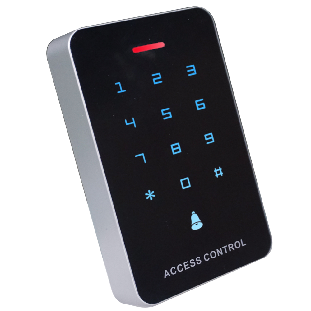 1000 usuários chave/senha da tela sensível ao toque 125 khz/13.56 mhz leitor de controle de acesso de porta única rfid