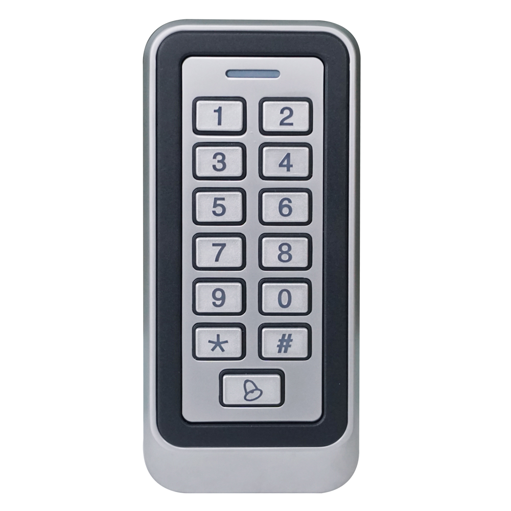 التحكم التلقائي في الوصول إلى الباب لوحة المفاتيح حافظة معدنية مقاومة للماء Rfid 125 كيلو هرتز / 13.56 ميجا هرتز لوحة مفاتيح التحكم في الوصول قائمة بذاتها مع 1000 مستخدم