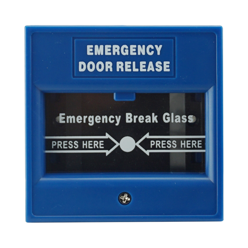 Blue color Button Switch Emergency Door Release Door Exit Button Glass Break Alarm Button For Door Access Control