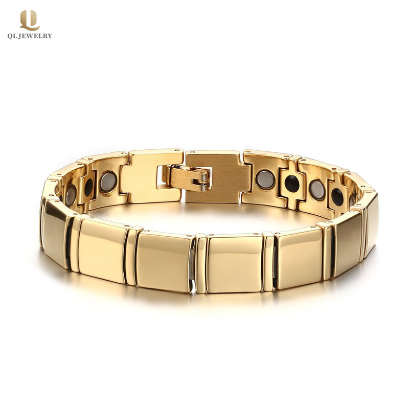 Braccialetto di tungsteno dell\'oro del tungsteno dell\'ingrosso degli uomini dell\'ingrosso con i magneti e il germanio della cina fornitore