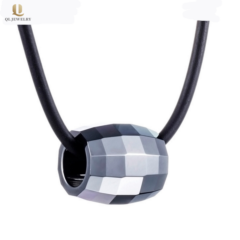 Newest Design Mens Fashin Jewelry Faceted Tungsten Carbide Pendant Necklace Mens Faceted Tungsten Dog Tag China Supplier
