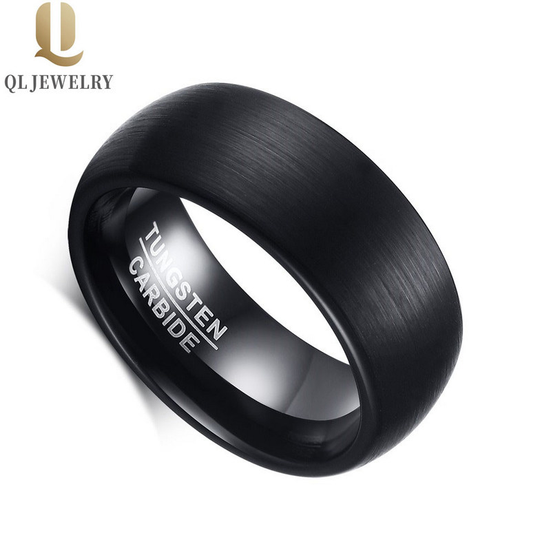 Porcellana fabbrica che vende 8mm anello di carburo di tungsteno nero a cupore e spazzolato per gli uomini anelli di tungsteno dell anello di dito degli uomini