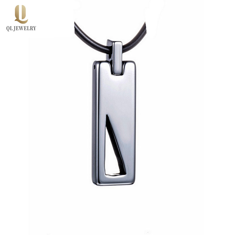 Vente chaude Mode Mode Mode Bijoux Tungstène Collier Pendentif Collier Mens Tungsten Bar Dog Tag Chine Fournisseur