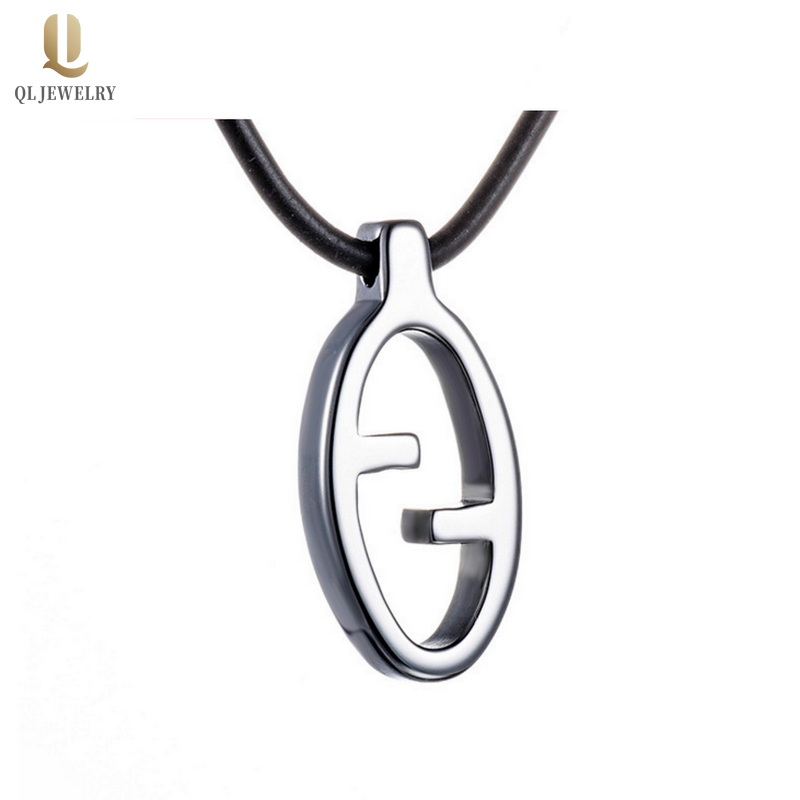 Haute Qualité Mode Mode Bijoux Tungstène Pendentif ovale pour hommes Tungstène Ovale Tag Collier Collier Chine Fabricant