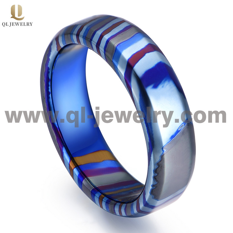 Amazing Tricolors Zircuti Ring Timascus Ring Wedding Bands China Supplier