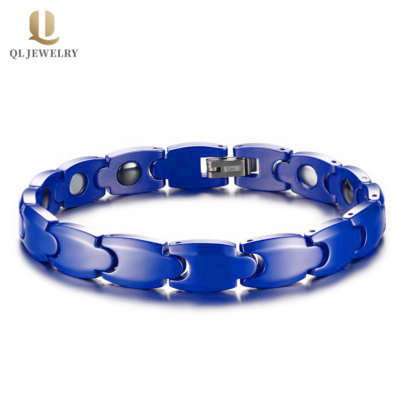Prix ​​à bas prix Femmes et hommes Bracelet en céramique High-Tech Bracelet en céramique de haute technologie avec hématites et aimants Inlay Chine Fabricant