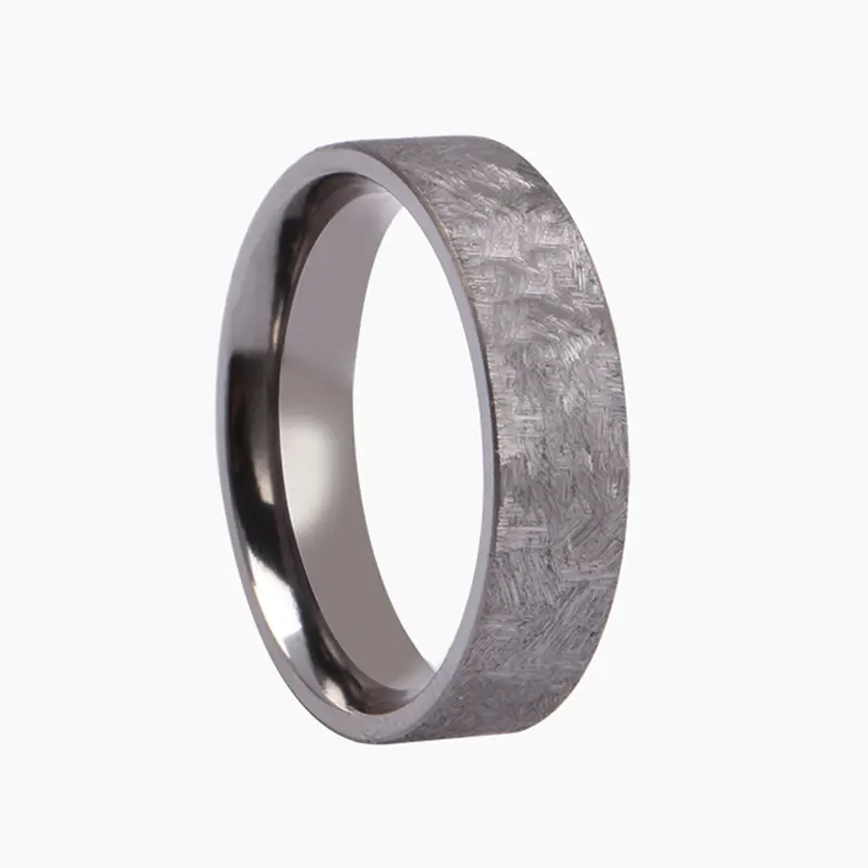 Rare metal Mix brushed tantalum Wedding rings for men and women tantalum rings Pure Tantalum Wedding Band China Manufacturer