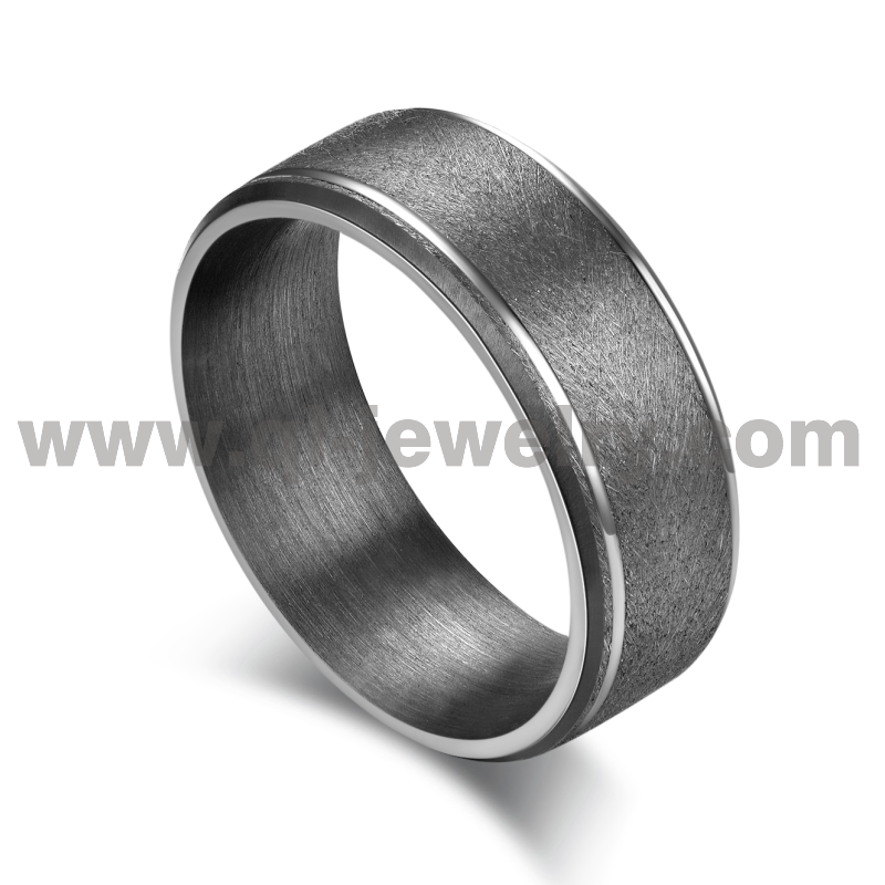 Seltener Ehering aus Metall für Männer, 8 mm, flache und abgeschrägte Kanten, Ehering aus gebürstetem reinem Tantal, China-Hersteller