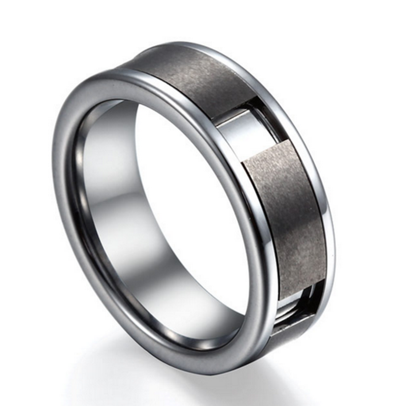 Produttore cinese di fedi nuziali in tungsteno con mattoni spazzolati con anello in carburo di tungsteno da 8 mm di design più recente