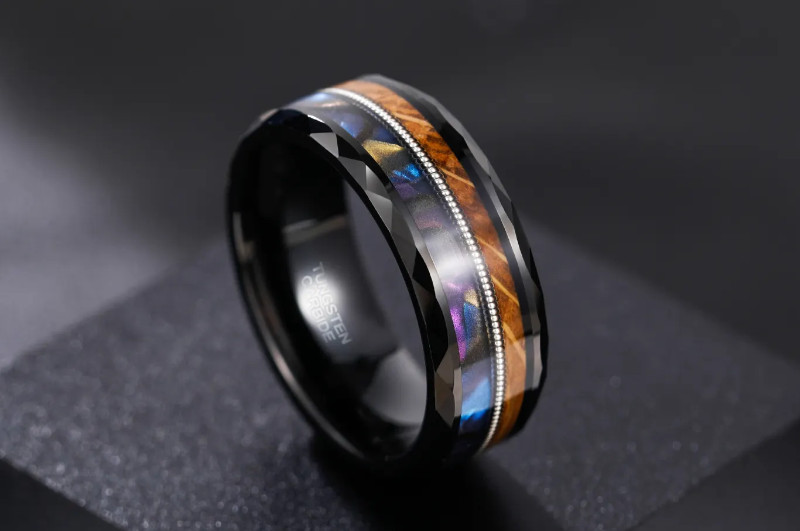 What Are the Characteristics of Tungsten Rings Inlaid with Shells?
