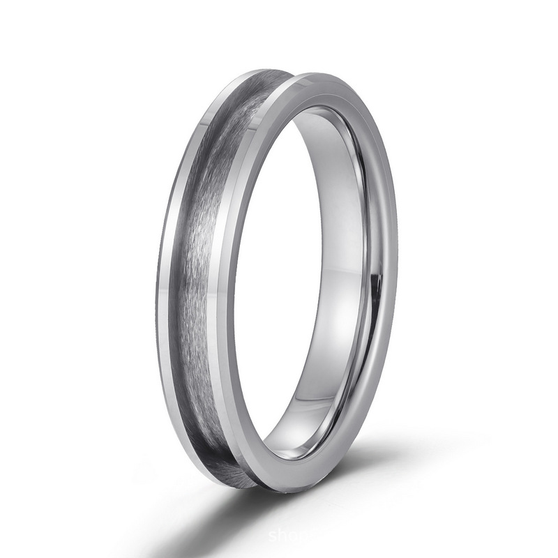 Venta caliente de alta calidad Estilo clásico de 4 mm Tungsten Carbide Anillo en blanco Núcle