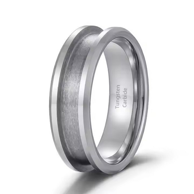 Venta caliente de alta calidad Estilo clásico 8 mm Tungsten Carbide Anillo en blanco Núcle