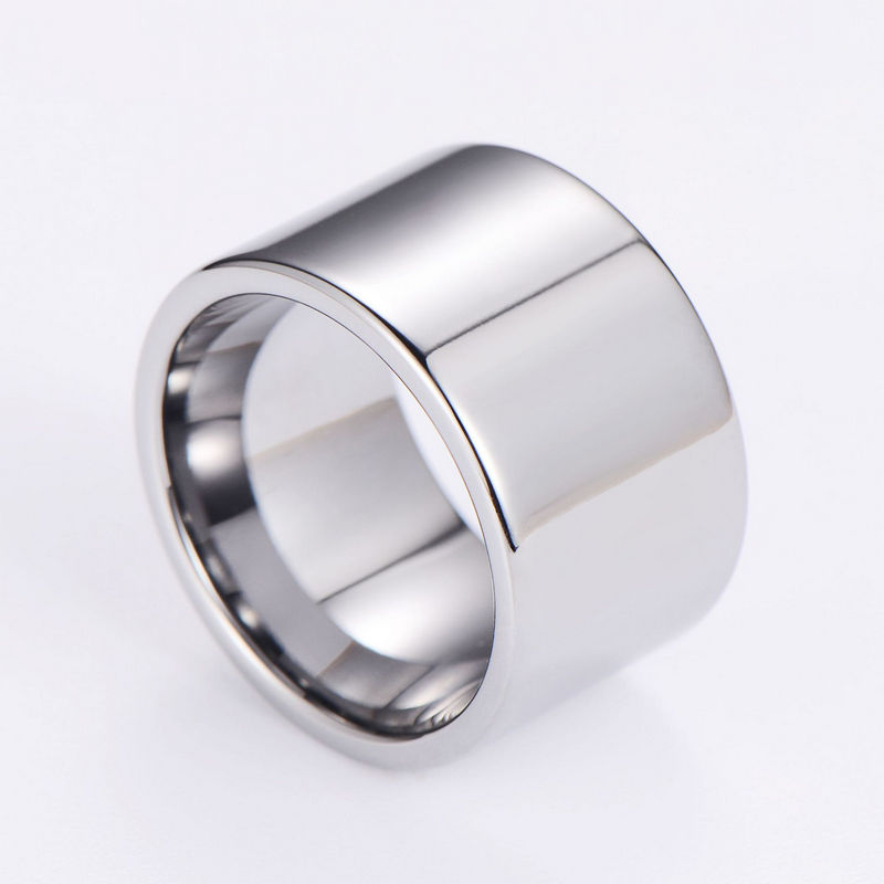 Fand nuziali di tungsteno di tungsteno da uomo alto 14 mm alte pipa da 14 mm tagliato in carbone in carbone di tungsteno extra largo
