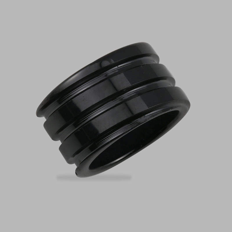 OEM/ODM Custom Men's Wedding Band 10mm  Ceramic Ring with Grooved Design for Wholesale