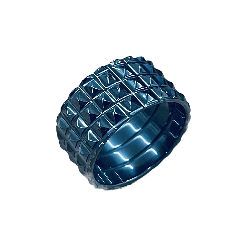 Wholesale Pyramid-Cut Zirconia Ceramic Rings for Fashion Jewelry & Watch Accessories