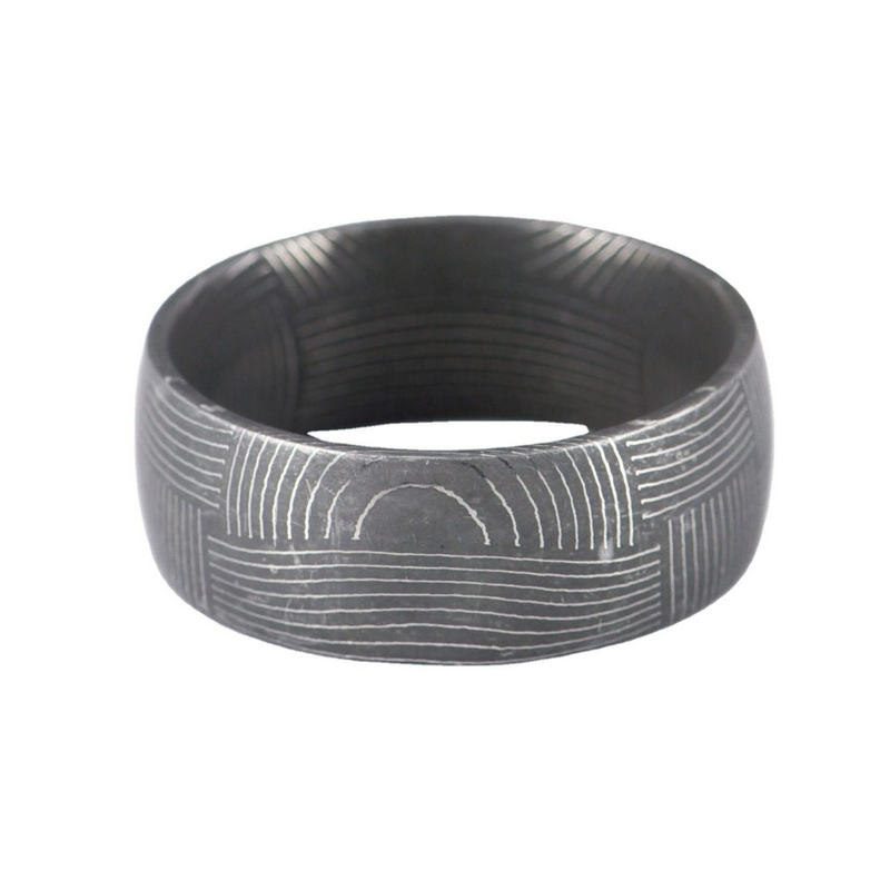 B2B Wholesale Premium Handmade Comfort Fit Damascus Steel Wedding Band Rings for Resale