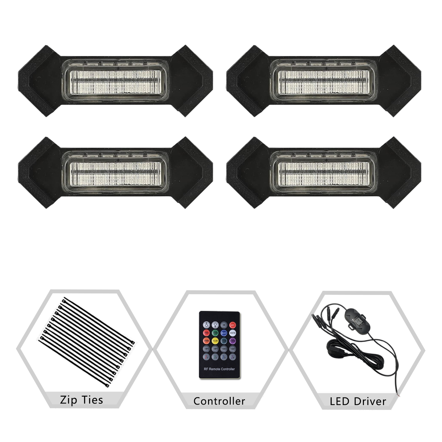 중국 Universal Upgrade 3/4pcs RGB Grille Light Front Grill LED Car Day Running Light FOR 2019-2022 RAV4 Tacoma - COPY - tf3wsm 제조업체