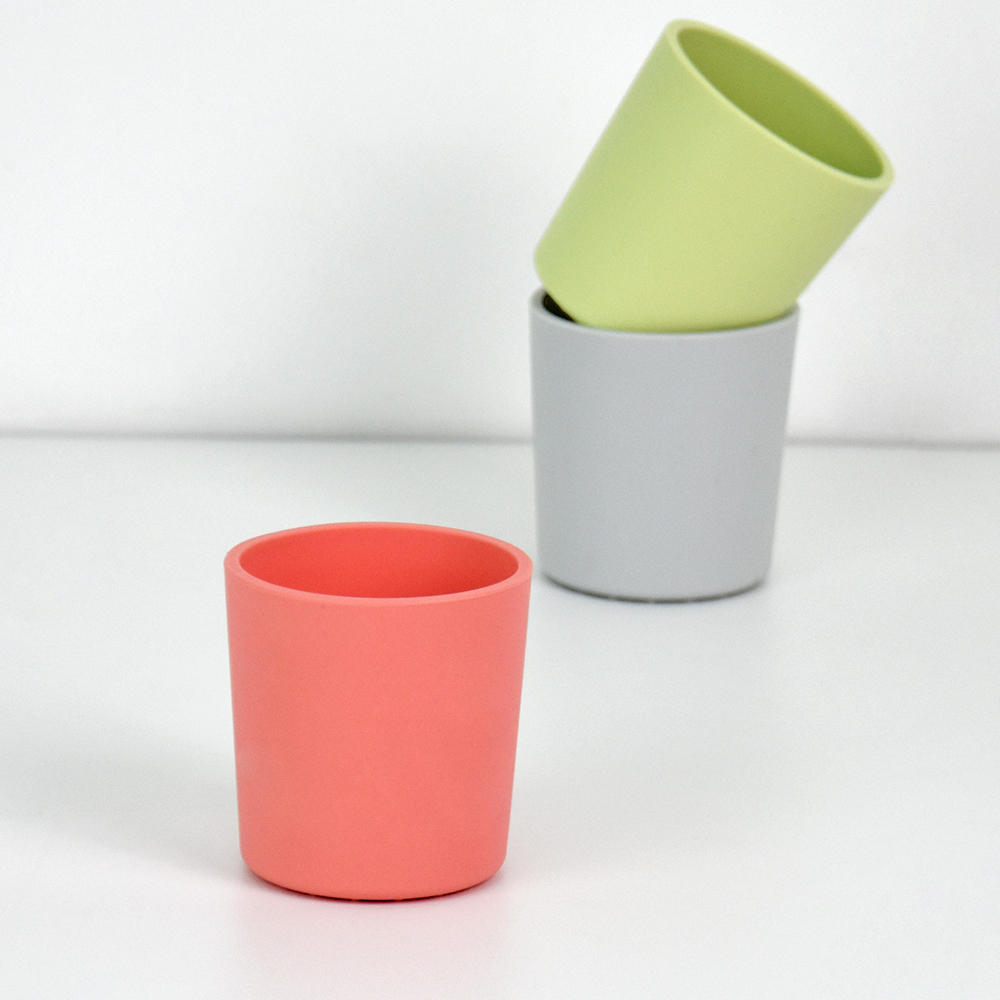 Benhaida Tasse de vaisselle d'apprentissage classique facile à saisir pour tout-petits, sans BPA, antidérapante, tasse à boire en Silicone Durable pour enfants