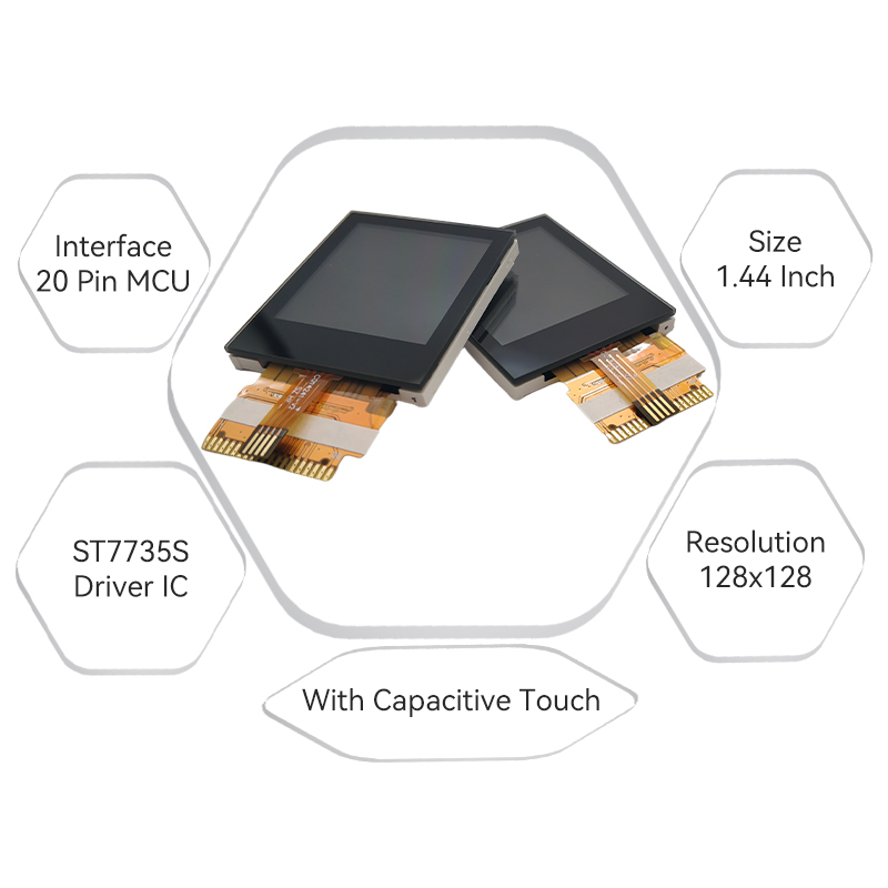 128x128 LCD Touch Panel 1.44inch TFT Display 1.44 TFT LCD Screen Module For Smart Watch Solution (KWH014ST12-C01)