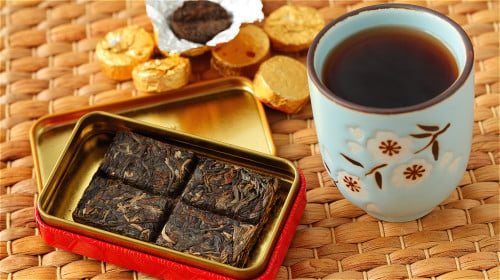El principio de procesamiento del té oscuro.