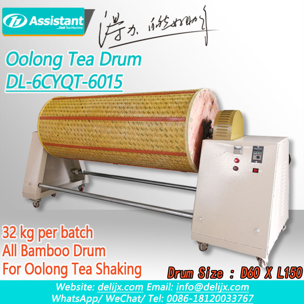 Cina Oolong Tea Processing Shaking Bamboo Drum Machine DL-6CYQT-6015 pabrikan